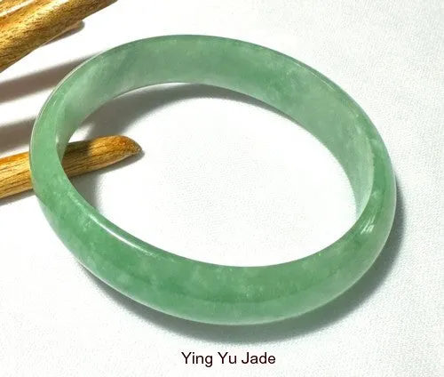 IImperial Green Small Oval Burmese Jadeite Bangle Bracelet 50 mm (BB2998)