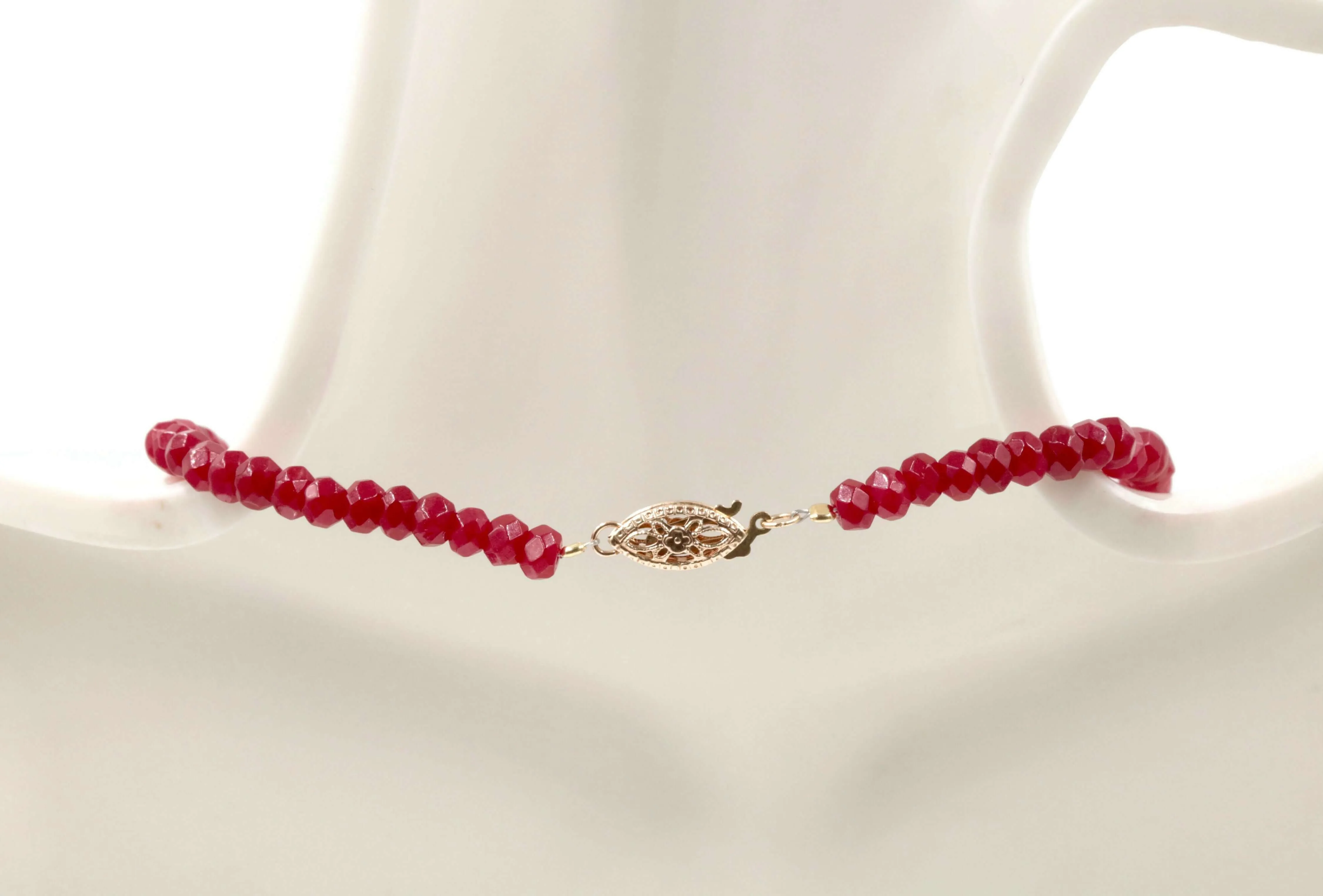 Natural Red Quartz gemstone Necklace Quartz Strand Jewelry Ruby Quartz stone Necklace Red Quartz RD Necklace Ruby Beads SKU: 6142168,6142169
