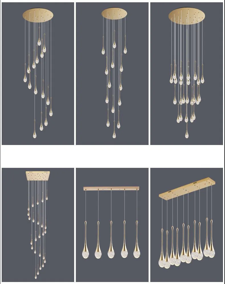 Spumante Crystal Chandelier and Pendants